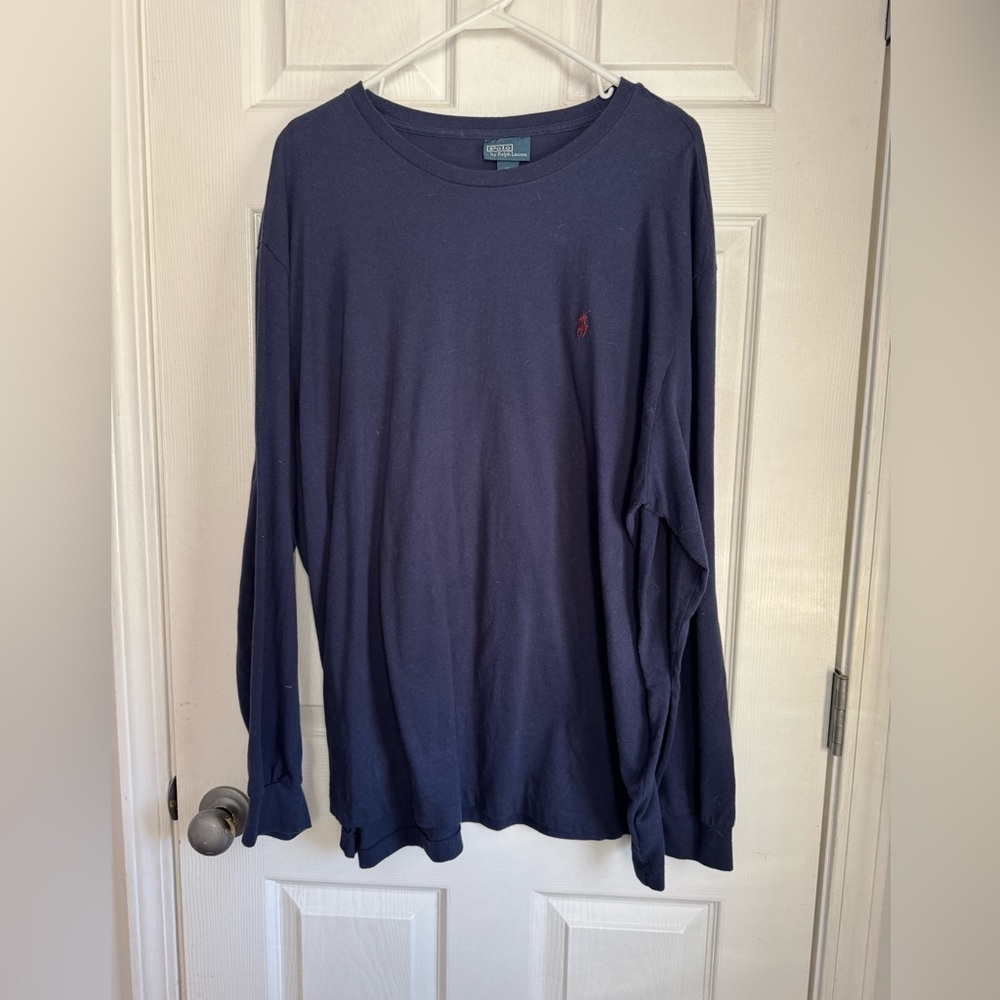 Men’s Polo by Ralph Lauren long sleeved tshirt. XXL navy blue